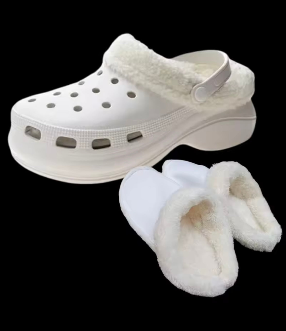 Chaussettes fourrure crocs