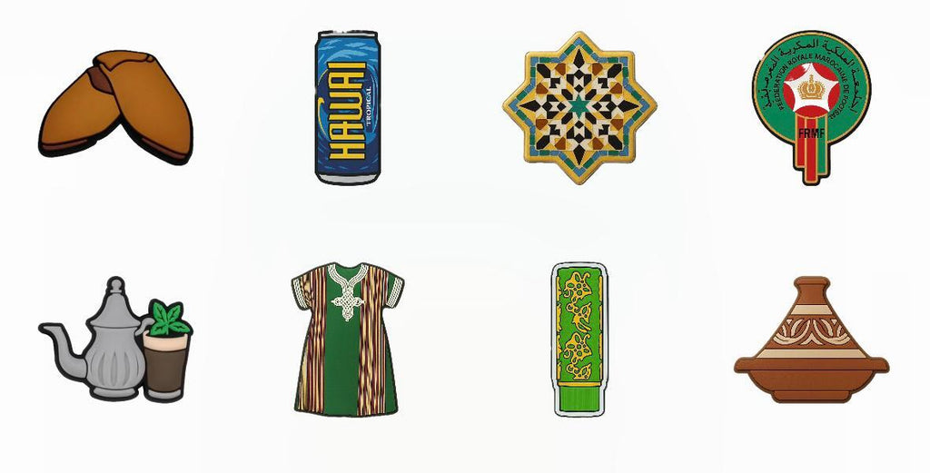 Pins crocs Maroc (8 pins)
