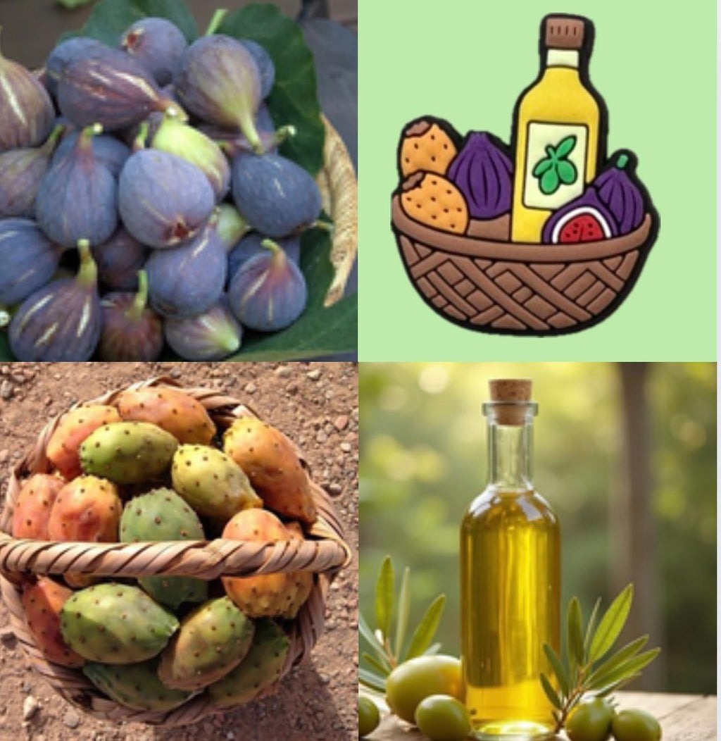 Corbeille de figues et huile d'olive